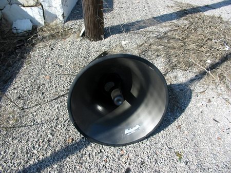 Tri-City Motor Speedway - Loudspeaker With Beehive Photo From Water Winter Wonderland (newer photo)